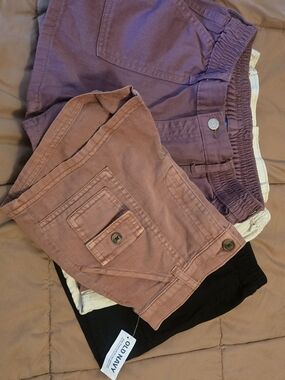 Old Navy Girls' Purple and Mauve Casual Shorts -4 Pack